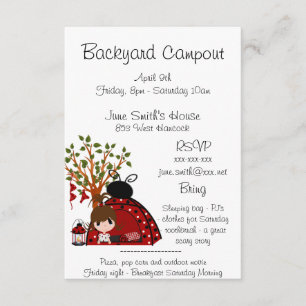 Convite Campout do quintal
