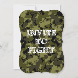 Convite camuflado personalizável para combater o z