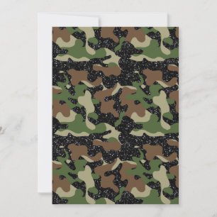 Convite Camuflagem Camuflada Floresta EUA cor brilho Exérc