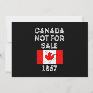 Convite Canadá Não Para Venda - Orgulhoso e Patriótico