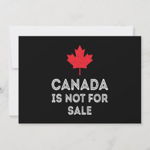 Convite Canadá Não Para Venda - Orgulhoso e Patriótico