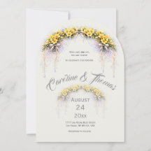 Canary Yellow Romantic Freesia Floral Wedding