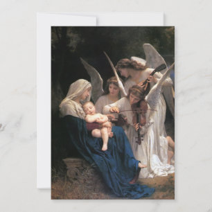 Convite Canção dos Anjos de Bouguereau, Festa de Natal