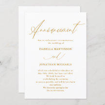 Cancelamento de Casamento com Caligrafia em Ouro F