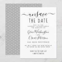 Cancelar Data Handwritten Casamento Adiado