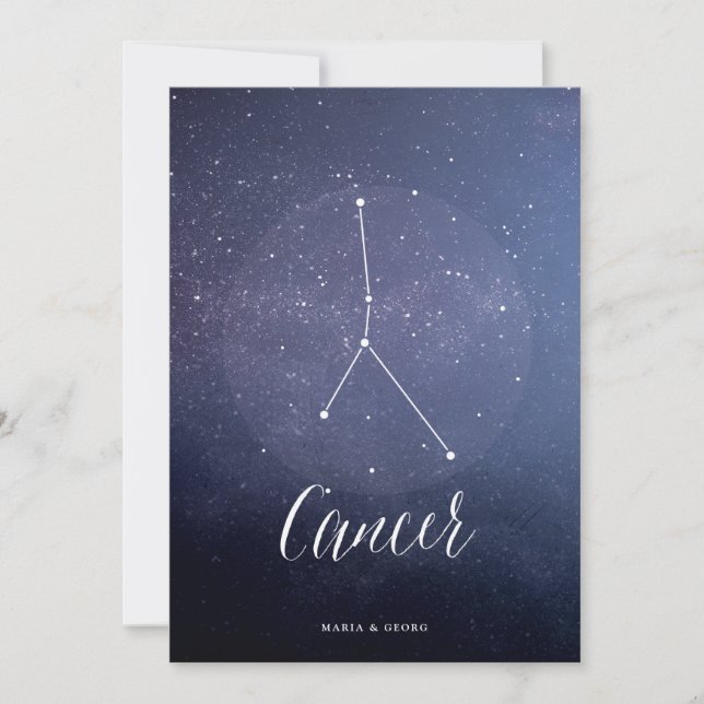 Convite Cancer de Número de Tabela Celestial da Estrela da (Frente)