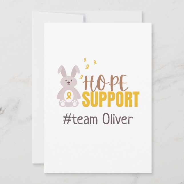 Convite cancer infantil. Papel de Carta #do nome da equipe (Frente)