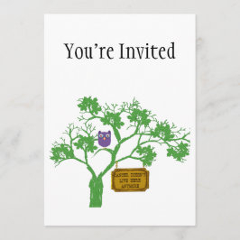 Convite Cancer não vive aqui, coruja