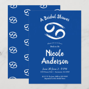 Convite CÂNCER Zodíaco Astrologia Junho Julho Chá de Noiva