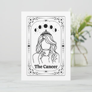 Convite Câncer Zodíaco Tarot Astrologia Mágica Personalizá
