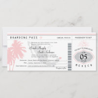 Cancun Mexico Boarding Pass Destination Wedding