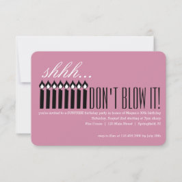 Convite Candle Surprise Shhh... NÃO VÁ!