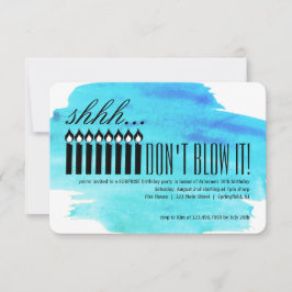 Convite Candle Surprise Shhh... NÃO VÁ BLOQUEAR! Aniversár