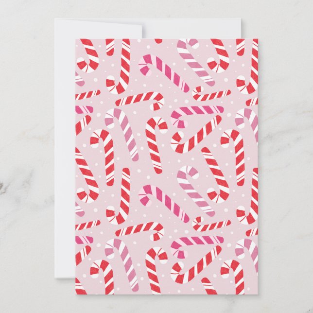 Convite Candy Cane Holiday Invitation (Frente)