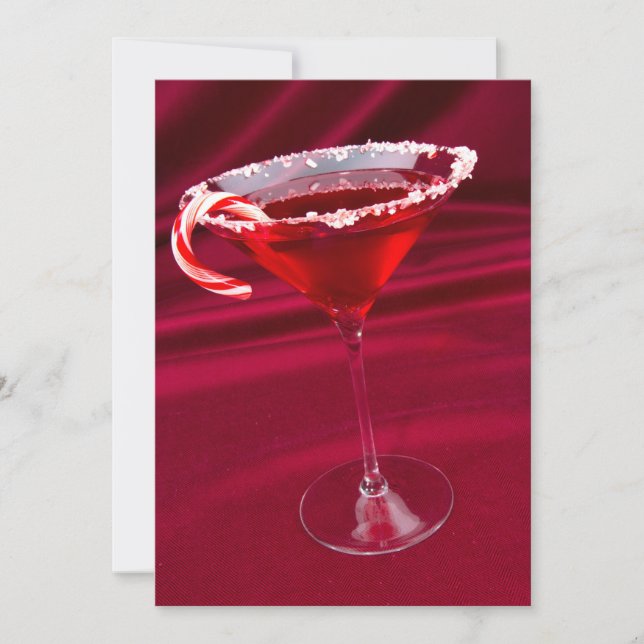 Convite Candy Cane Martini (Frente)