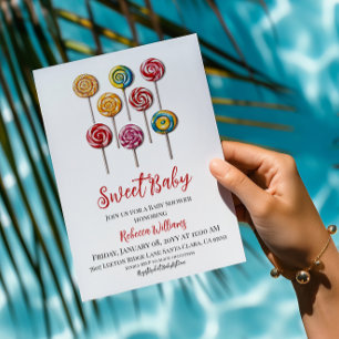 Convite Candy Ready para Pop Doce Chá de fraldas