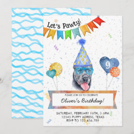 Convite Cane Corso Vamos Fazer a Festa de Aniversário do C