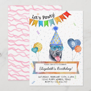Convite Cane Corso Vamos Festejar Aniversário do Cachorro