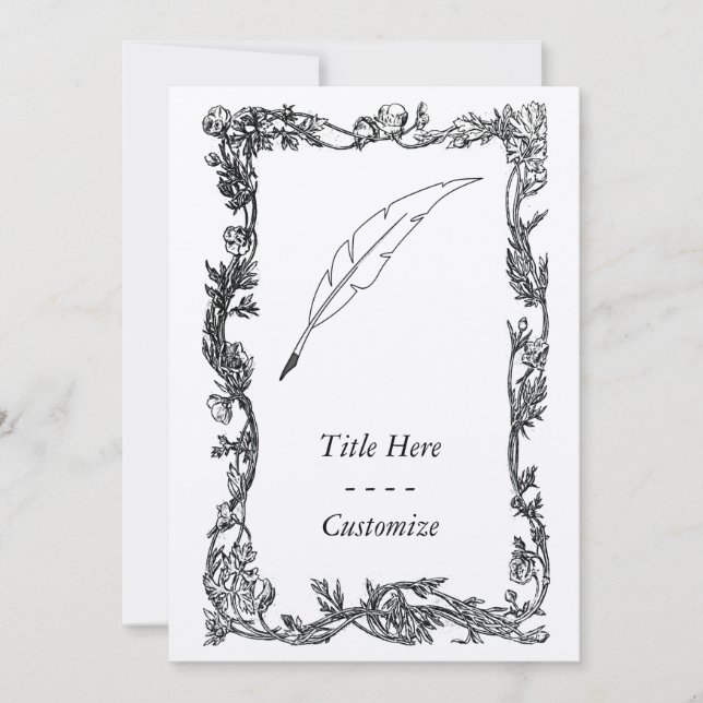 Convite Caneta de Quill (Frente)