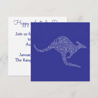 Convite Canguru feito de gíria australiana