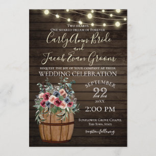 Convite Cano de Vinho e Rosas Russo Borgonha e Azul