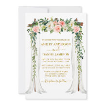 Canopia de Casamento Floral de Blush de Cor-de-Águ