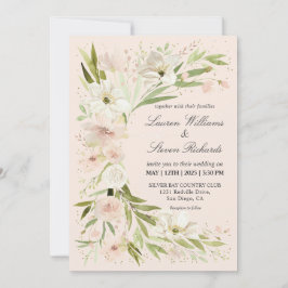 Convite Cantinho Romântico Branco Personalizado Pink Branc