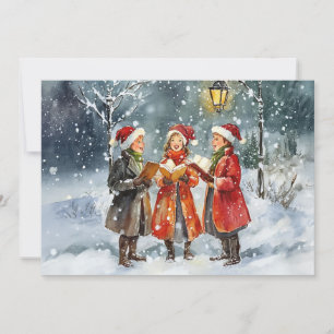 Convite Cantoalegres de Natal em Aquarela Moderna