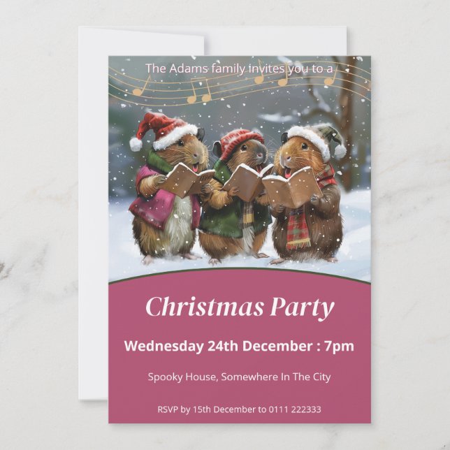 Convite Cantores de guineenses Carol no Natal (Frente)