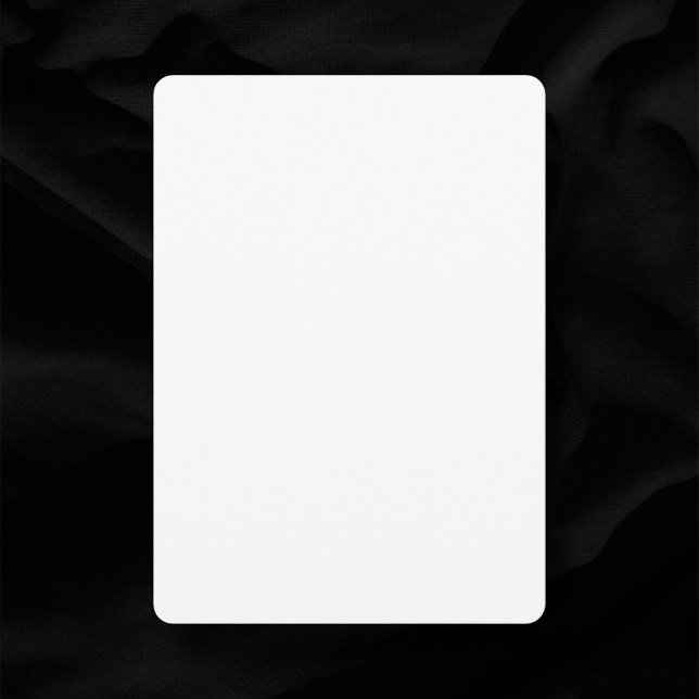 Convite Cantos arredondados Casamento simples de Vazio bra (Blank white wedding invitation with rounded corners, on black background)