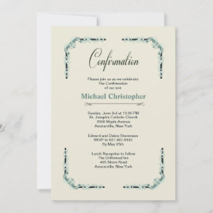 Convite Cantos do europeu da confirmação