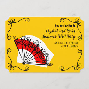 Convite Cantos do ventilador espanhol horizontal