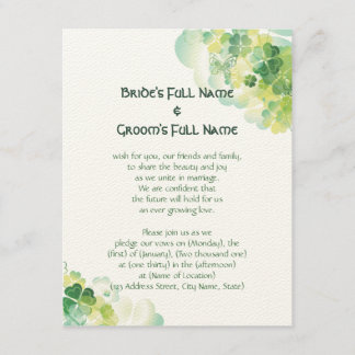 Convite Cantos verdes do trevo e da borboleta