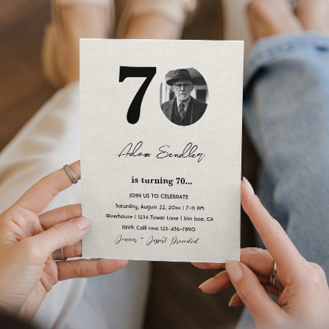 Convite Canva de Festa de aniversário simples e elegante (Criador carregado)