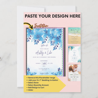 Convite Canva Wedding Invitation & Save the Dates Modelo
