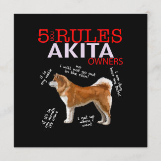 Convite Cão Akita| 5 Regras Akita Dog Owner
