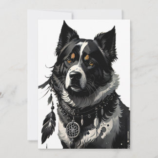 Convite cão, caçador de sonhos, amuleto, talismã,