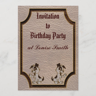 Convite Cão De Pele Suave