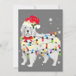 Convite Cão Great Pyrenees Luz de Natal Xmas Mãe Pai