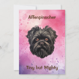 Convite Cão Negro Affenpinscher