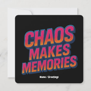 Convite Caos Faz Memórias Retroativas Design de Ondas Sínc
