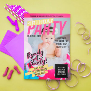 Convite Capa da Pink Magazine Look Festa de Aniversário