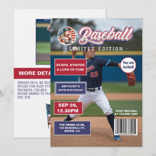 Convite Capa da Revista All American Boy Baseball Magazine