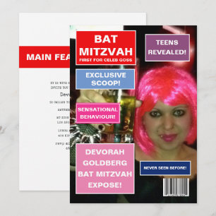 Convite Capa da Revista da Bat Mitzvah