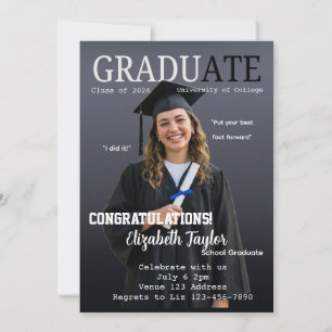 Convite Capa da Revista GraduATE Festa de Formatura