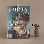 Convite Capa da Revista Trendy | Festa de 40 Anos<br><div class="desc">"Prepare-se para celebrar seu grande dia com os entes queridos – está na hora de uma festa de aniversário como nenhuma outra! Nossos convites de foto temáticos para a capa da revista adicionam um toque chique e moderno ao seu evento, garantindo que será inesquecível. Personalize seus convites com sua foto...</div>
