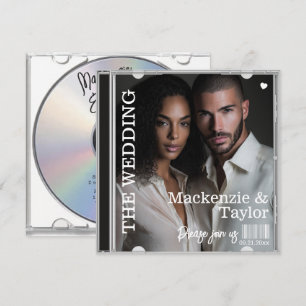 Convite Capa de CD de Foto de Casamento