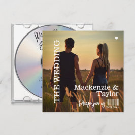 Convite Capa de CD de Foto de Casamento