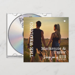 Convite Capa de CD de Foto de Casamento