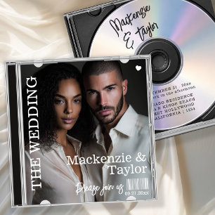 Convite Capa de CD de Foto de Casamento